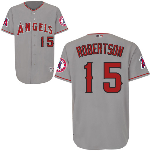 Daniel Robertson #15 mlb Jersey-Los Angeles Angels of Anaheim Women's Authentic Road Gray Cool Base Baseball Jersey